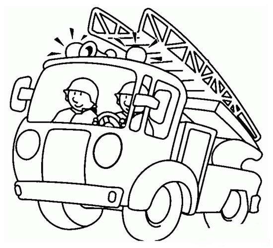 消防车驾驶员简笔画图片
