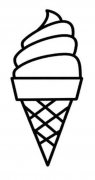幼儿甜筒冰淇淋简笔画图片