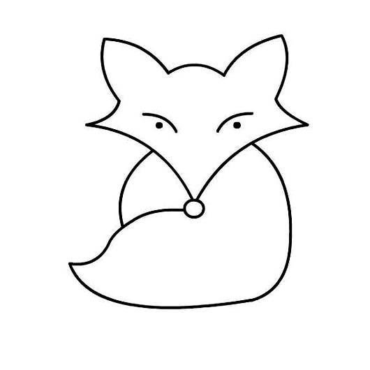 幼儿园简单的狐狸简笔画图片