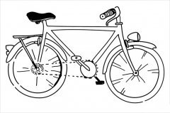 老式自行车简笔画