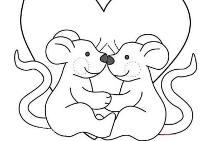 两只老鼠简笔画