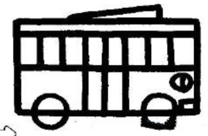 儿童公共汽车简笔画