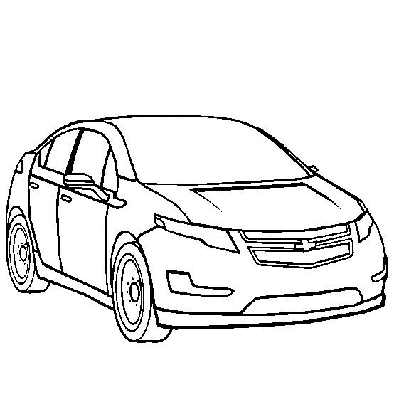 小汽车简笔画 雪佛兰“伏特”概念车简笔画图片