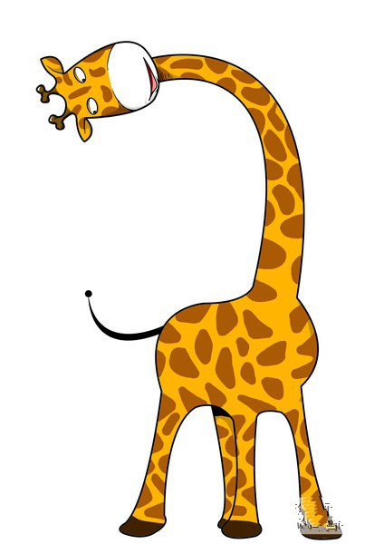 可爱彩色长颈鹿简笔画图片