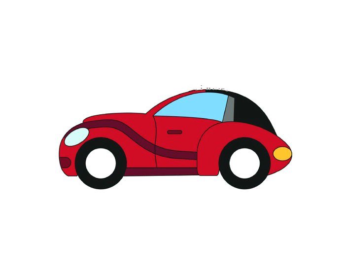 保时捷跑车简笔画