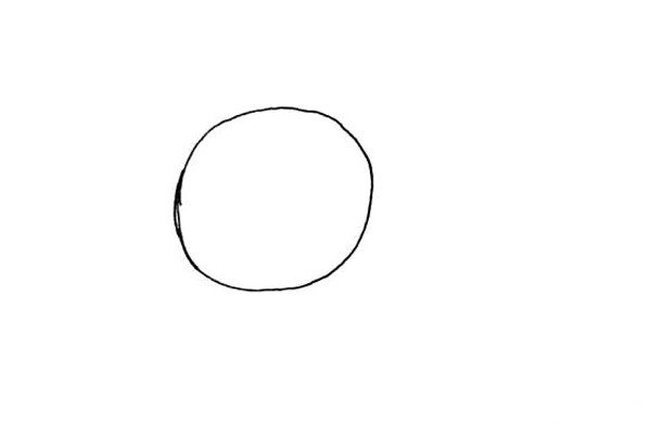 第一步：先画一个圆。