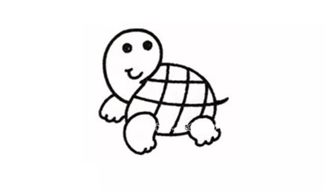 六步画只可爱的小乌龟