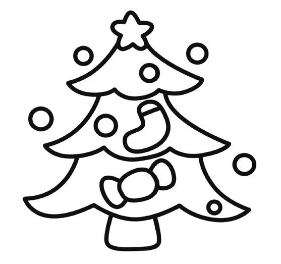 简单圣诞树怎么画