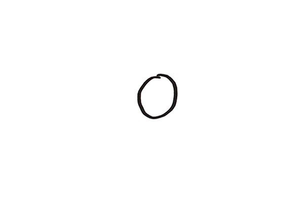 1.先画一个圆形。