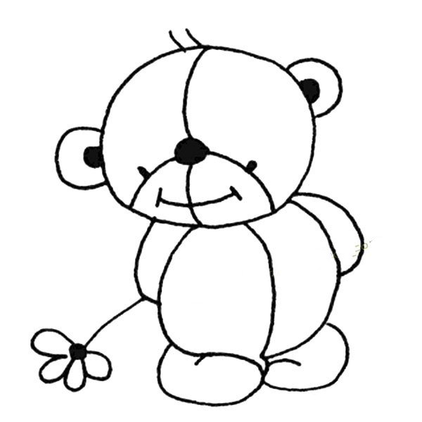 害羞的小熊简笔画图片