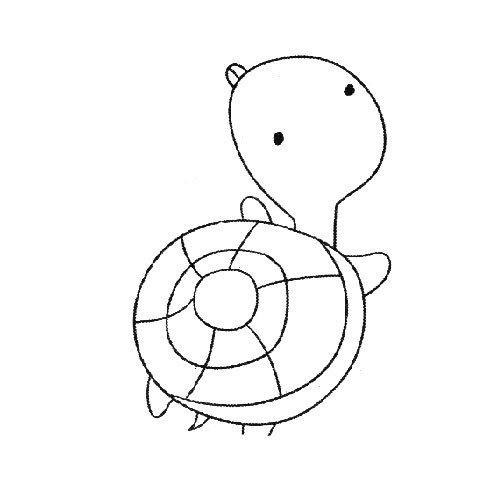 可爱小乌龟简笔画画法