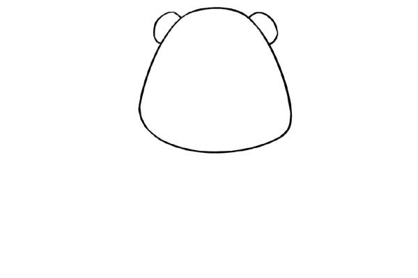 2.画出熊猫的耳朵