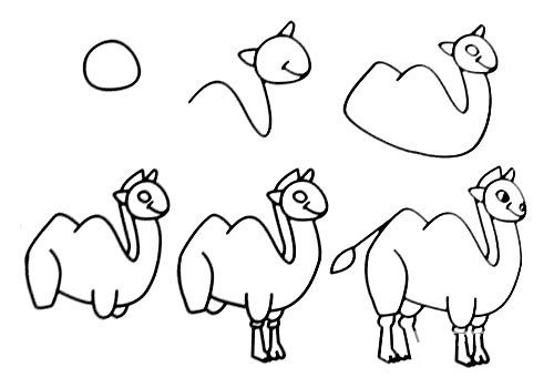 如何画骆驼 骆驼简笔画教程