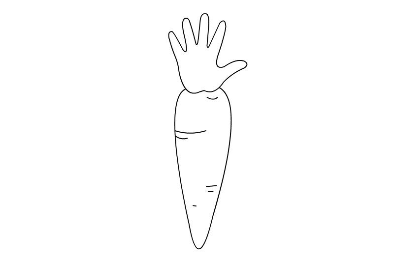 简单的胡萝卜简笔画图片1