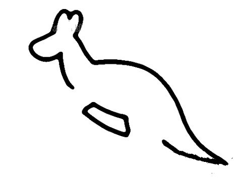 袋鼠简笔画画法