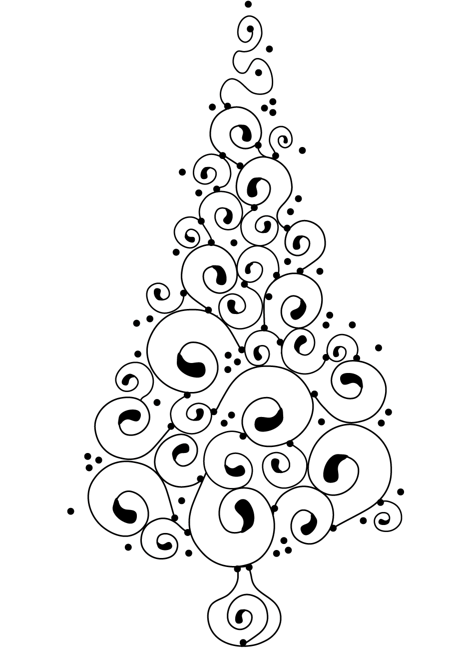 简画圣诞树