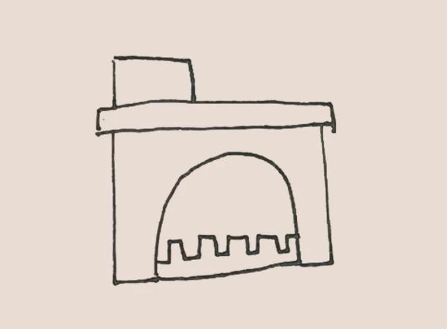 简笔画壁炉