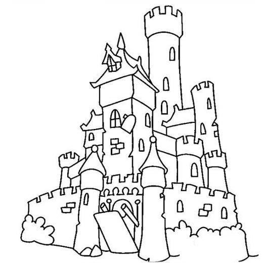 建筑图片 早期城堡简笔画图片