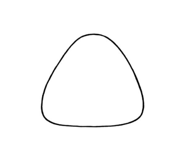 1.画出一个圆圆三角形状
