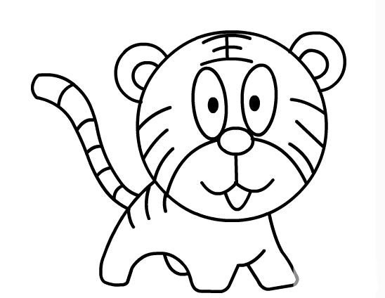 儿童画画大全简笔画动物老虎 儿童画画大全简单动物
