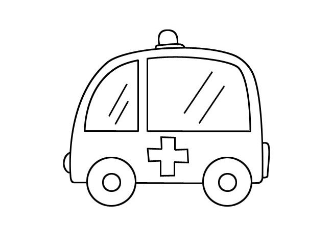简单的救护车图片