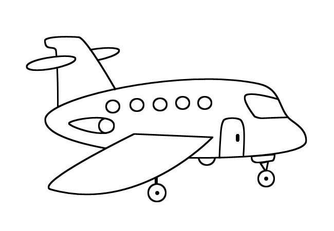 喷气式飞机简笔画2