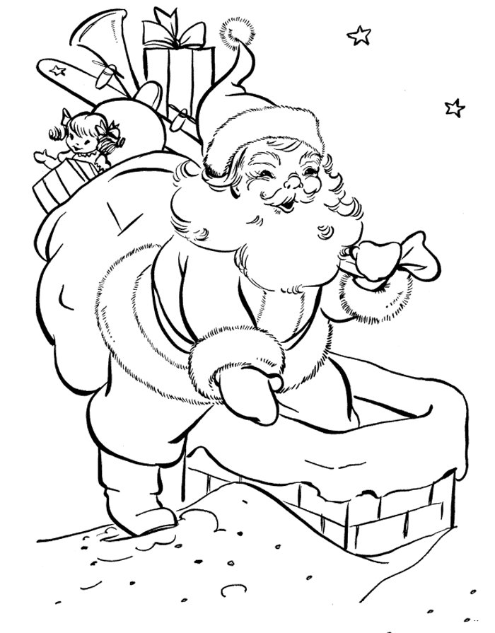 爬烟囱的圣诞老人
