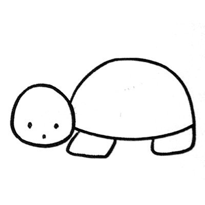 2.再画龟壳和粗腿
