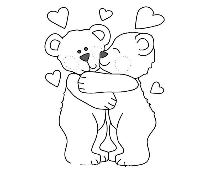 两只相爱的小熊
