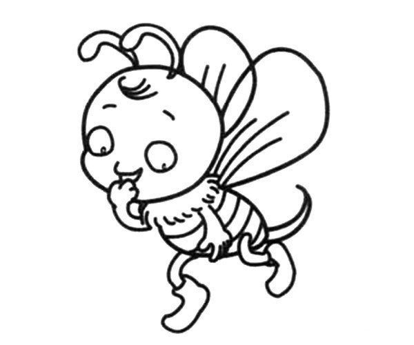 小蜜蜂简笔画图片1