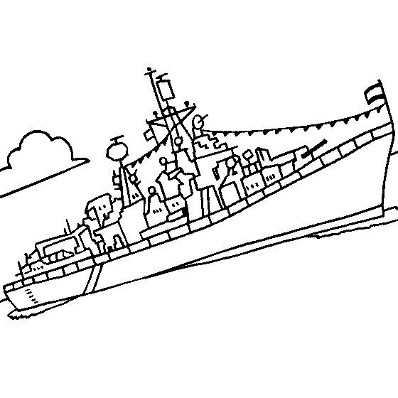 驱逐舰简笔画 德里级驱逐舰简笔画图片