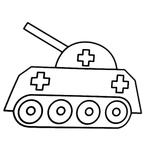 坦克简笔画图片