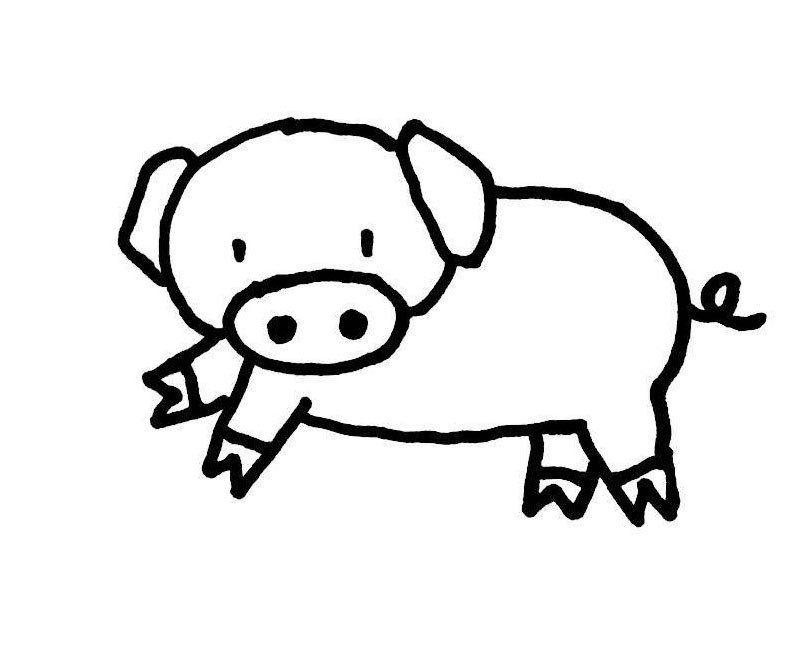 可爱的小猪简笔画