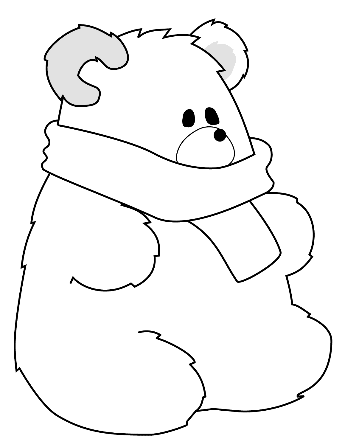 北极熊和围巾