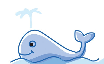 简笔画动画教程之鲸鱼