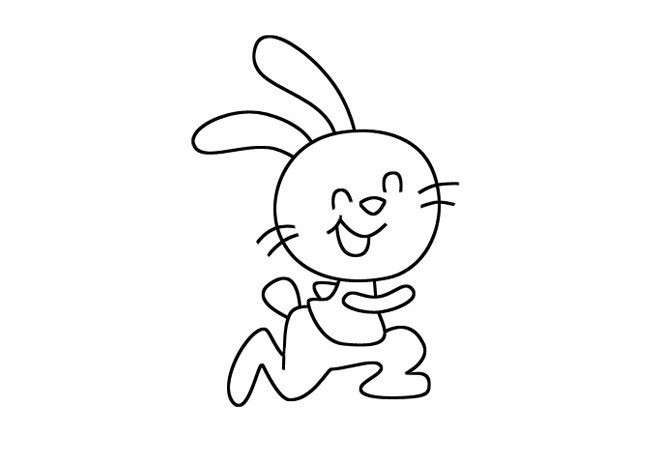 简单可爱的小白兔简笔画1