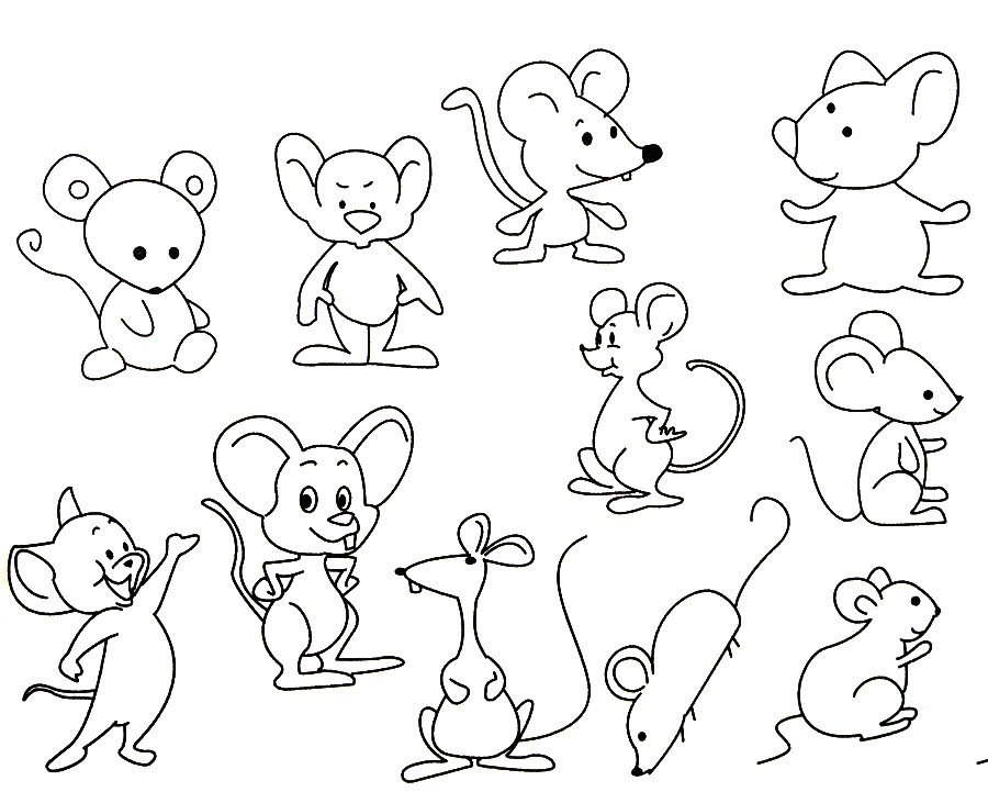 老鼠简笔画大全及画法步骤