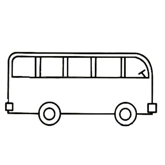 幼儿简单公共汽车简笔画