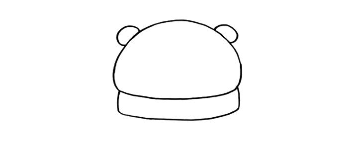 3.给北极熊画两只耳朵。