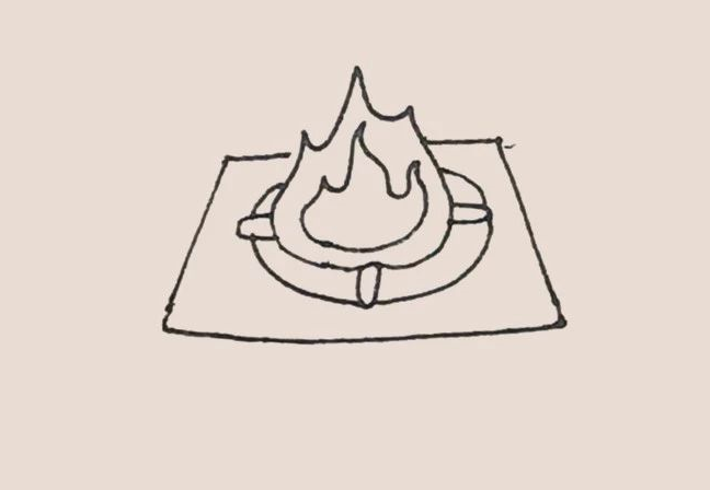 简笔画之燃气灶