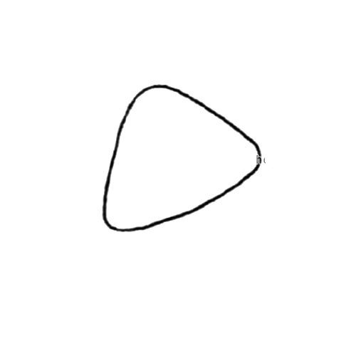 1.先画一个三角形。