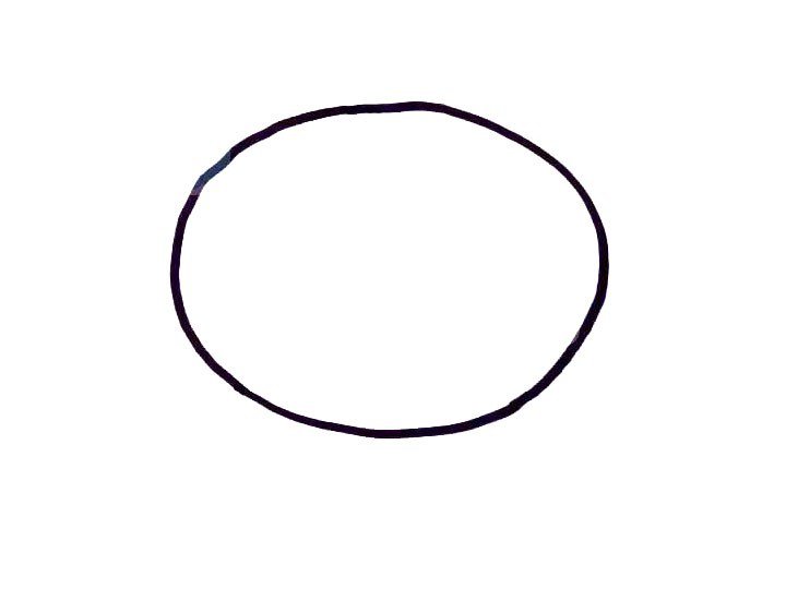 1.在一张纸的中间画一个大圆圈，具体的说是椭圆。