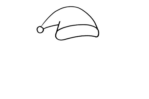 1.我们从雪人的帽子开始画，你也可以设计不同的样式。
