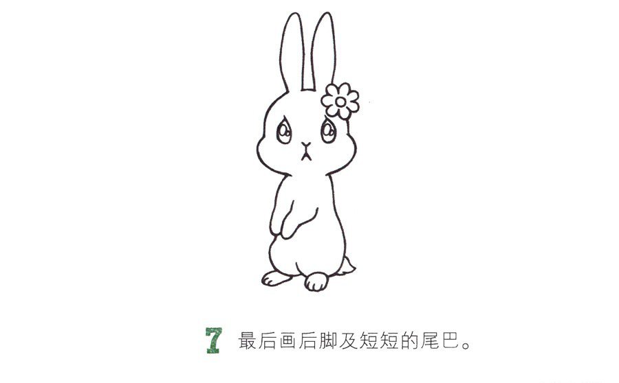 竖着耳朵的小兔子
