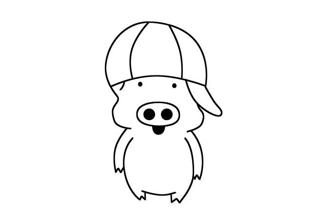 可爱的小猪简笔画图片2