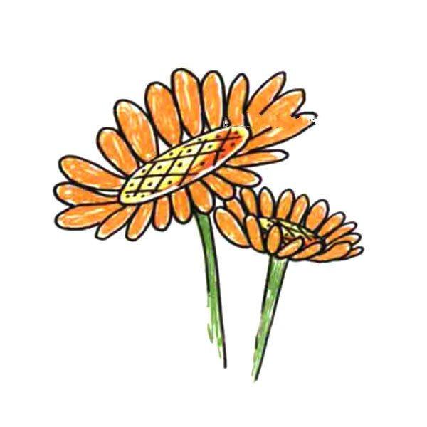 画一支小花送自己 向日葵