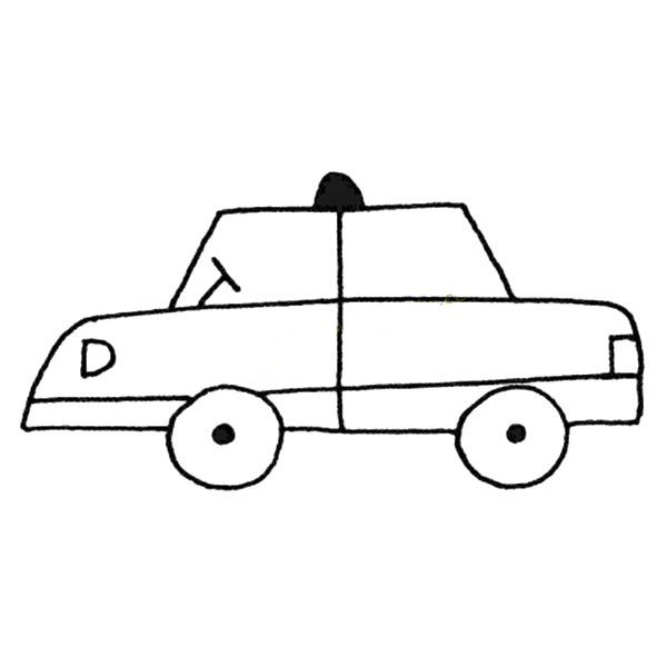 简单的出租车简笔画