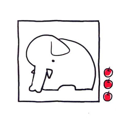 四步画出可爱简笔画 聪明的大象