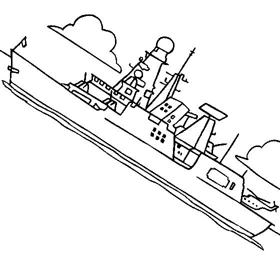 驱逐舰简笔画 多里亚号驱逐舰简笔画图片
