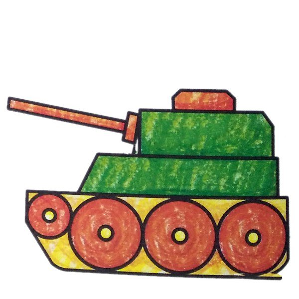 坦克填色图片